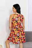Full Size Floral Sleeveless Dress with Pockets