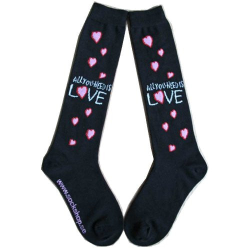 All You Need Is Love Ladies Knee High Socks - Rock N Sports