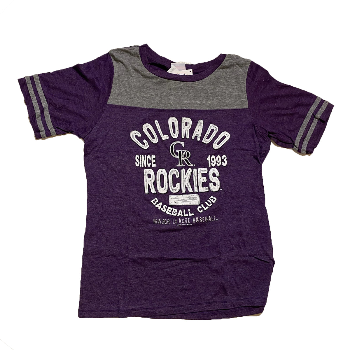 Rock N Sport Store Womens Colorado Rockies Two-Tone T-Shirt