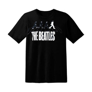 The Beatles Abbey Road T-Shirt, White on Black - Small - Small