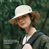 Wide-Brim UV Protection Nylon Sun Hat – Breathable Outdoor Hat for Women & Men
