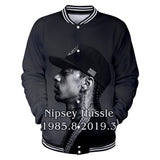 Trendy nipsey hussle casual 3D baseball uniform