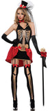 Person wearing a skeleton-themed costume with red accents on a white background, branded 'Red Koiii'.