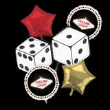 Feeling Lucky Balloon Bouquet – Casino Night Party Decor (5 Pc Set)