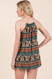 Boho Front Tassel Tie Sleeveless Woven Top