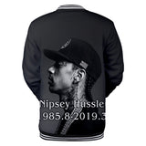 Trendy nipsey hussle casual 3D baseball uniform