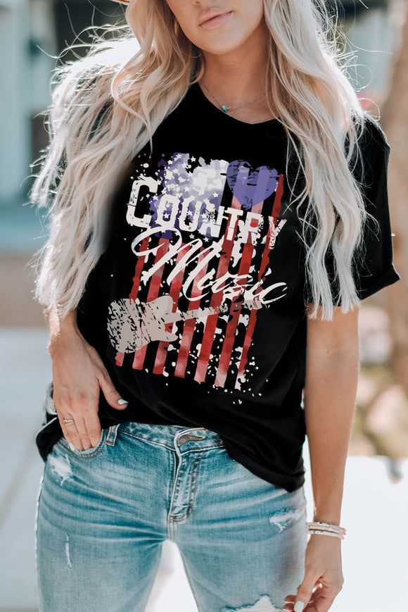 Country Music American Flag T-Shirt