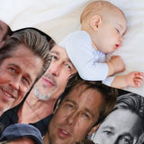 Brad Pitt Photo Collage Quick-dry Throw Blanket