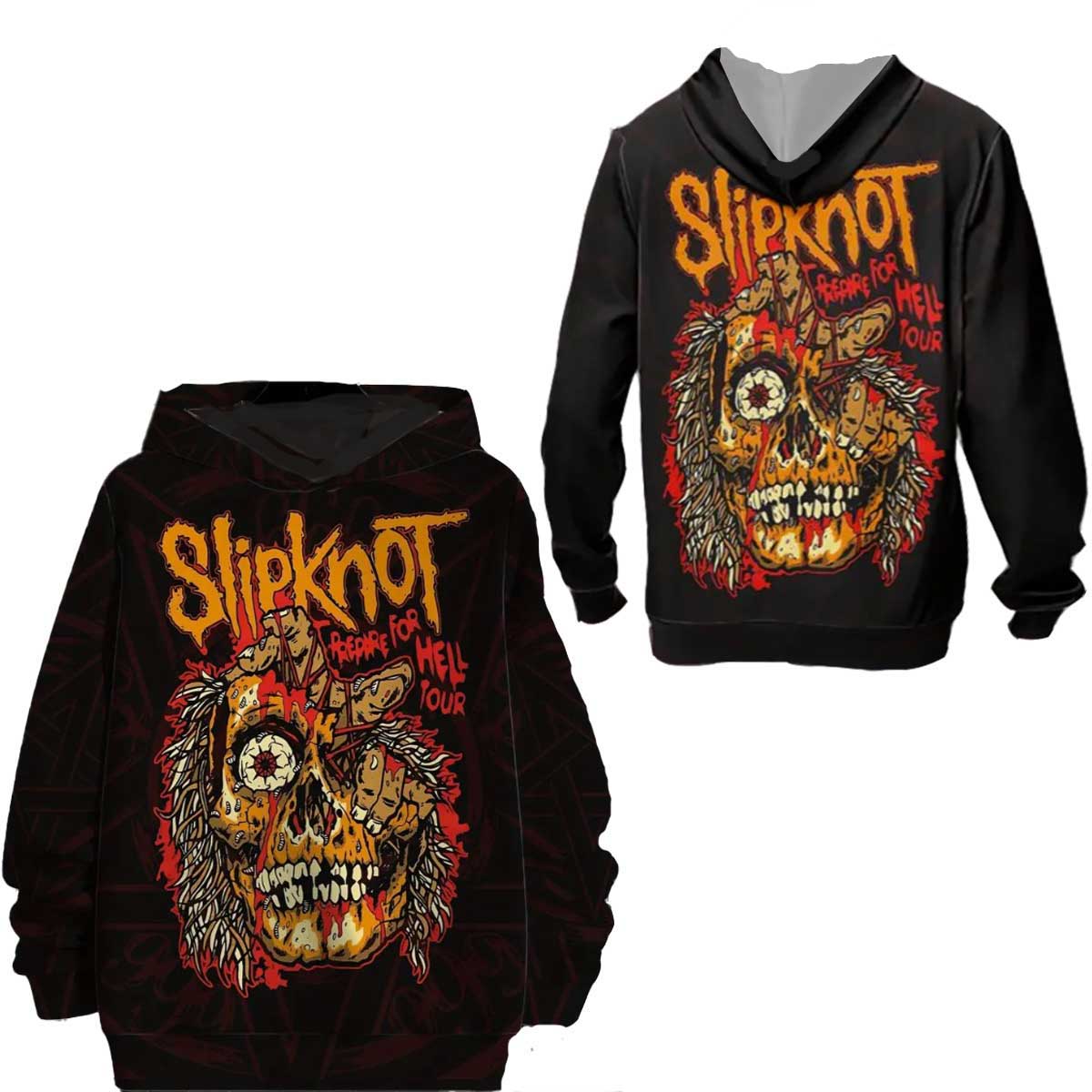 Mens Lightweight Slipknot Prepare for Hell Tour Hoodie XL – Rock N