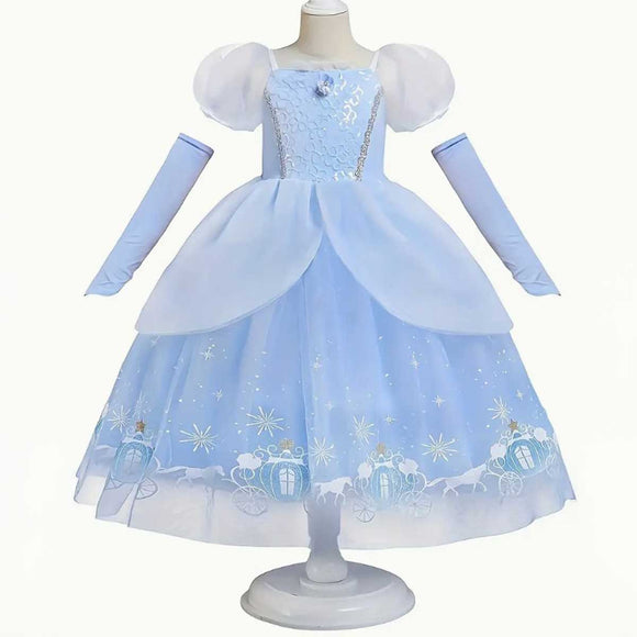 Girls Princess Costume Dress & Glove Set (5/6) Girls Princess Costume Dress & Glove Set (5/6)
