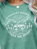 Country Roads Take Me Home Womens Graphic Tee