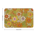 High-Traffic Bath Mat 1960s, 1970s Retro Floral Flower Power