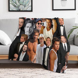 Brad Pitt Photo Collage Quick-dry Throw Blanket