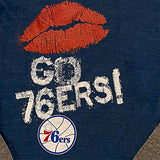 Womens Go 76ers Blue Long Sleeve T-Shirt (LG)