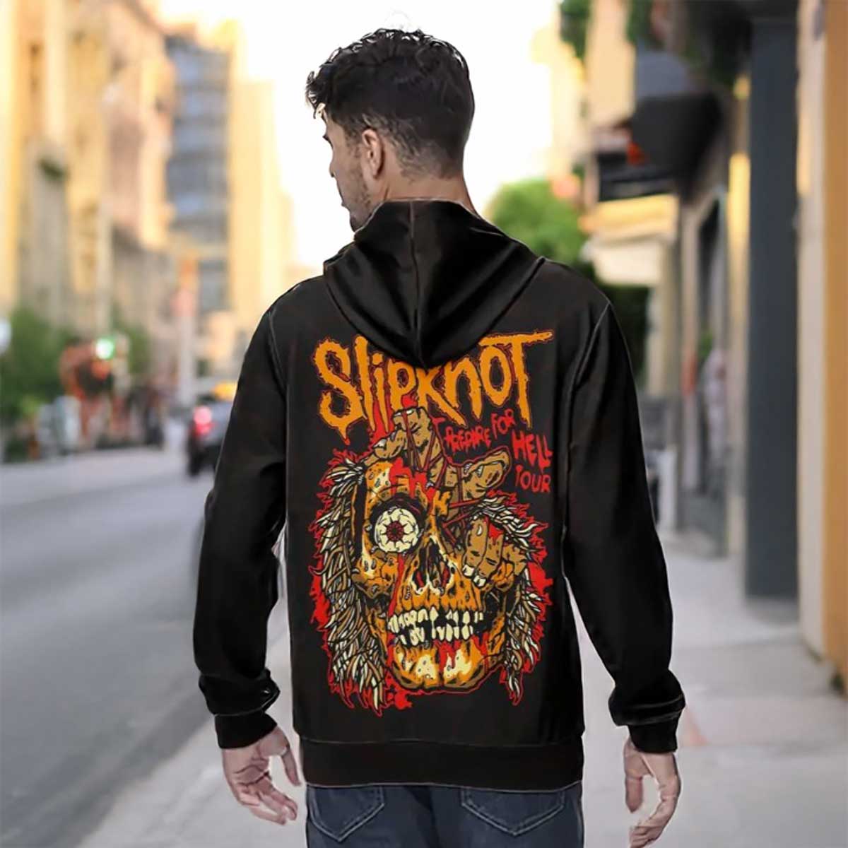 Slipknot Prepare for Hell World Tour L 黒 Mens Lightweight Slipknot Prepare for Hell Tour Hoodie XL – Rock N