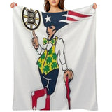 Boston Sports Logos Throw Blanket