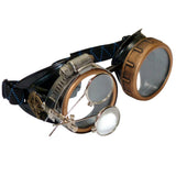 Handmade Victorian Steampunk Goggles with Loupe