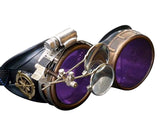 Handmade Victorian Steampunk Goggles with Loupe