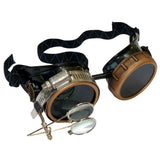 Handmade Victorian Steampunk Goggles with Loupe