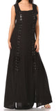 Sakkas Riva Women's Sleeveless Chemise + Over Dress Medieval Celtic Renaissance
