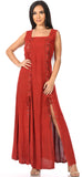 Sakkas Riva Women's Sleeveless Chemise + Over Dress Medieval Celtic Renaissance
