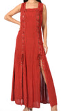 Sakkas Riva Women's Sleeveless Chemise + Over Dress Medieval Celtic Renaissance