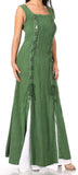 Sakkas Riva Women's Sleeveless Chemise + Over Dress Medieval Celtic Renaissance