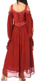Sakkas Roisin Women's Medieval Celtic Renaissance Long Sleeve Costume Dress