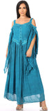 Sakkas Roisin Women's Medieval Celtic Renaissance Long Sleeve Costume Dress