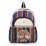 Handmade Cotton and Hemp Tree of Life Backpack