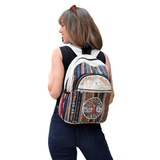 Handmade Cotton and Hemp Tree of Life Backpack