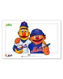 Bert and Ernie x MLB Mets Limited Edition Art Print