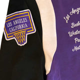 Mens Los Angeles Lakers Ultra Game NBA Fleece Varsity Jacket MD