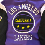 Mens Los Angeles Lakers Ultra Game NBA Fleece Varsity Jacket MD