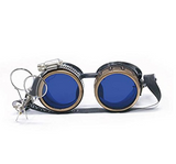 Handmade Victorian Steampunk Goggles with Loupe