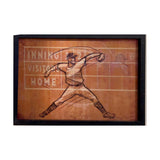 3D Holographic Framed Baseball Pitcher Wall Art