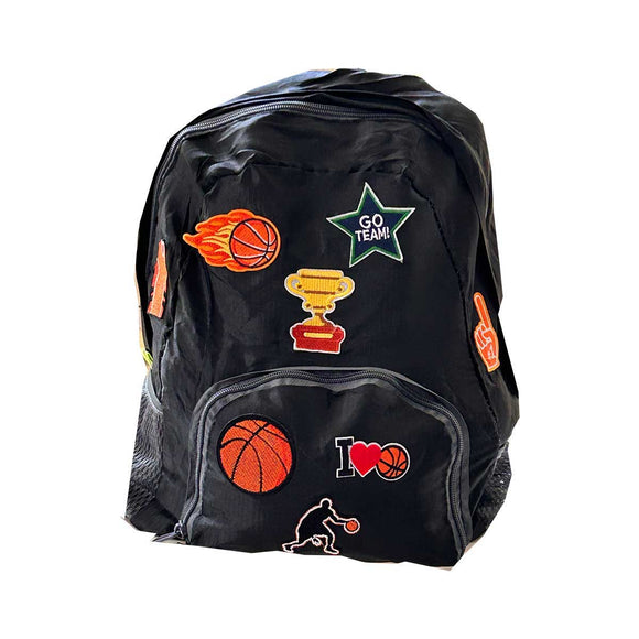 Boys I Love Basketball Black Backpack School Bag