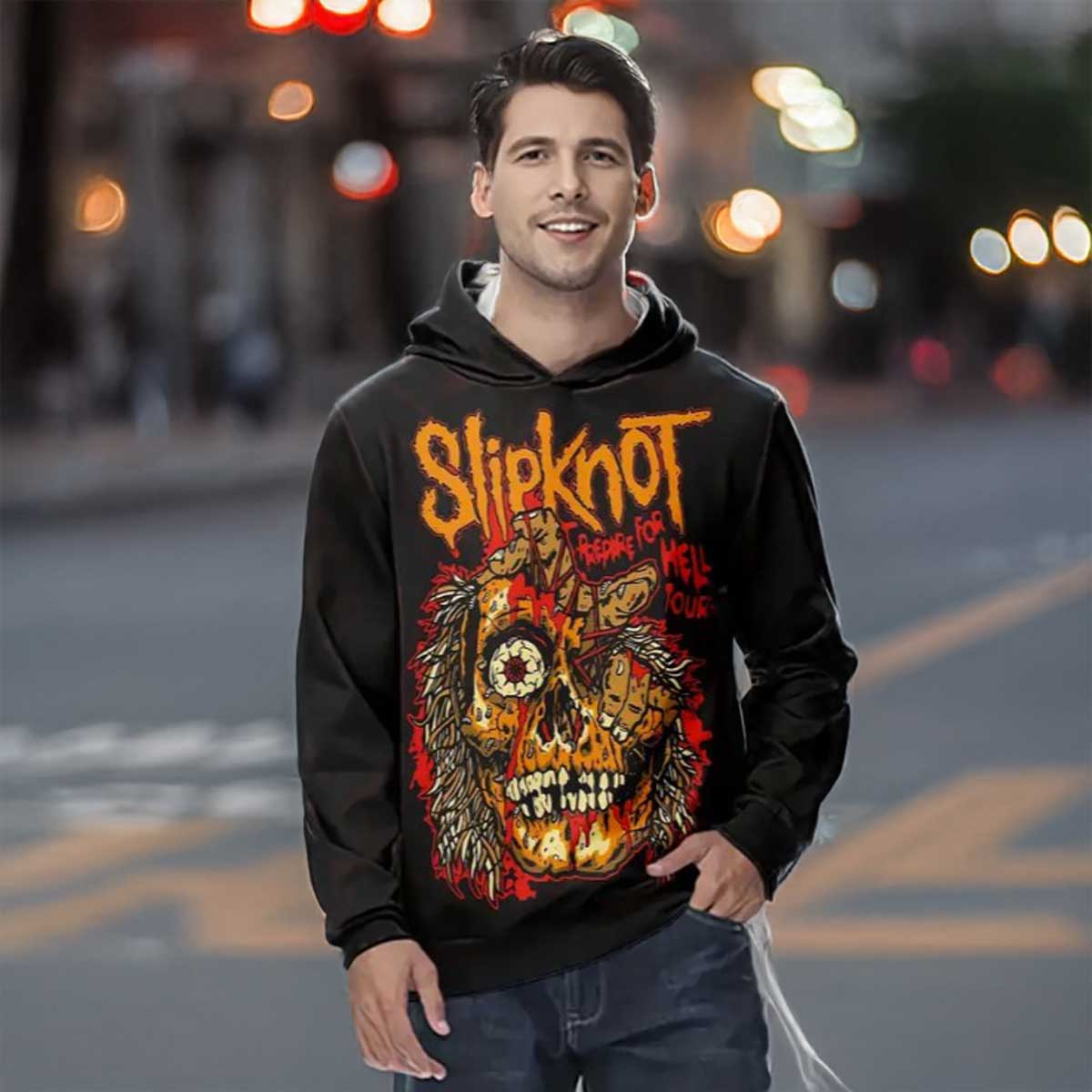 Mens Lightweight Slipknot Prepare for Hell Tour Hoodie XL – Rock N