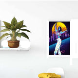 Dua Lipa Retro Canvas Art Print 12x18