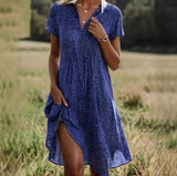 Ethnic Print Midi Dress – Scoop Neck Geometric Pattern