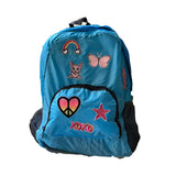Girls Blue Peaceful School Backpack