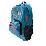 Girls Blue Peaceful School Backpack