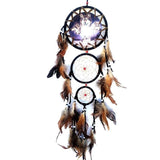 Indian Wolf Feather Dream Catcher Dorm Home Decor