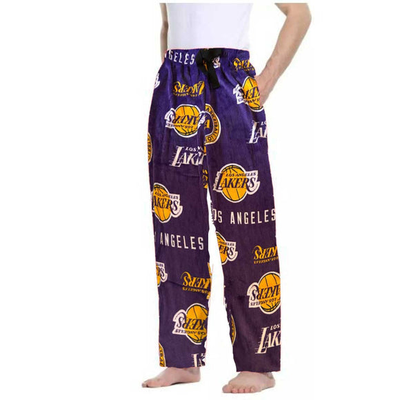 Mens Ultra Plush Los Angeles Lakers Lounge Sleep Pants