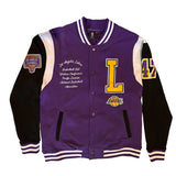 Mens Los Angeles Lakers Ultra Game NBA Fleece Varsity Jacket MD