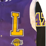 Mens Los Angeles Lakers Ultra Game NBA Fleece Varsity Jacket MD