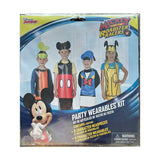 Mickey and the Roadster Racers party wearables kit packaging with characters and accessories.