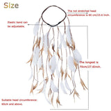 Cascading Feather Elastic Headband