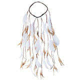 Cascading Feather Elastic Headband