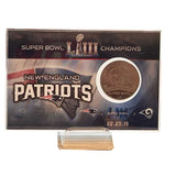 New England Patriots Superbowl Commemorative Coin Card
